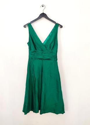 Monsoon шовкова сукня зелена смарагдова плаття шовк 100% silk seta seda жіноче сукенка...