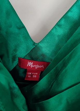 Monsoon шовкова сукня зелена смарагдова плаття шовк 100% silk seta seda жіноче сукенка...