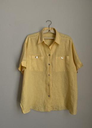 Рубашка лен винтажная