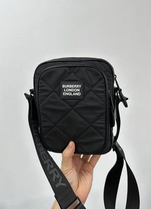 Сумка крос-боді burberry black quilted canvas paddy crossbody bag