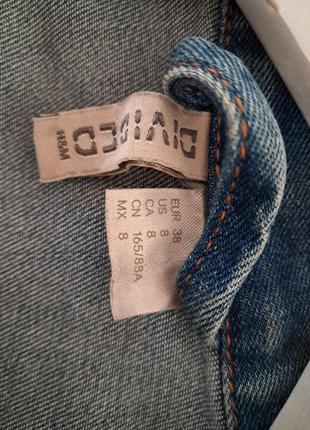 Джинсовый пиджак с вышивкой h&m разм м джинсовая куртка с вышивкой h&m5 фото