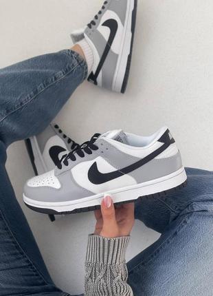 Nike sb dunk grey black swoosh