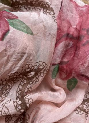 Італія шовкова блуза шовк 100% ніжна квіткова натуральний шовк4 фото