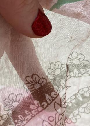 Італія шовкова блуза шовк 100% ніжна квіткова натуральний шовк8 фото