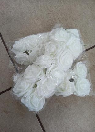 Белые розы искусственные розы декор для праздника