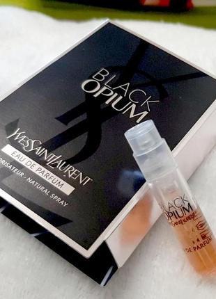 Yves saint laurent black opium💥original миниатюра пробник mini spray 1,2 мл в книжке