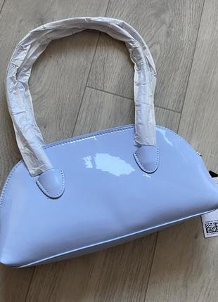 Сумка, сумка на плечо маленькая, сумка летняя лаковая багет., в багетном стиле6 фото