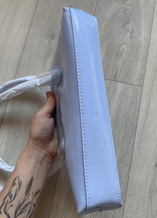 Сумка, сумка на плечо маленькая, сумка летняя лаковая багет., в багетном стиле10 фото