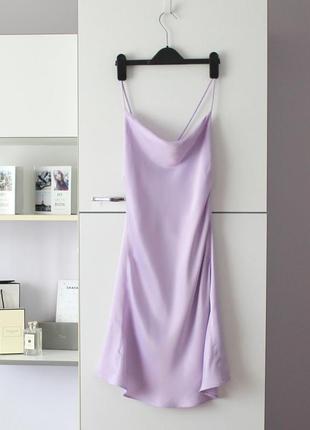 Сиреневое сатиновое мини платье от tally weijl