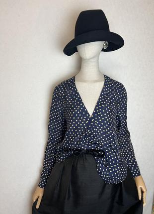 Вискоза,блуза,рубашка,рубашка в горохи,люкс бренд,max mara,max & co.