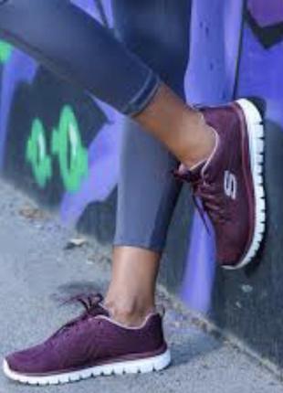 Кроссовки skechers graceful get connected bordo 12615-wine оригинал кроссовки для спорта бега атлетики