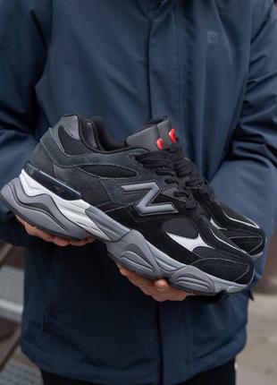 Люксовая модель кроссовок new balance 9060 black castlerock grey