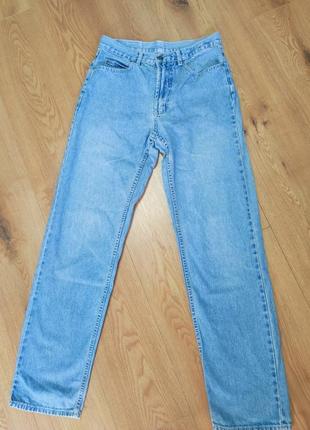 Джинсы мужские синие голубые прямые teddy's denim basic jeans man, размер s