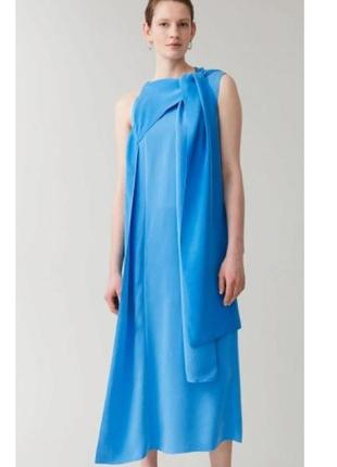 Cos люксовое синее платье платье 44
