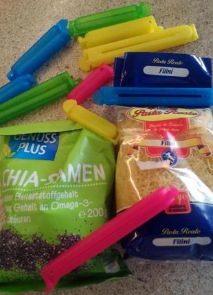 Клипсы зажимы зажимы ароматические для пищевых пакетов набор 10 шт. rubin