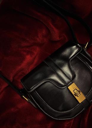 Сумка жіноча через плече, чорна сумка, міні-сумка, сумка крос-боді3 фото