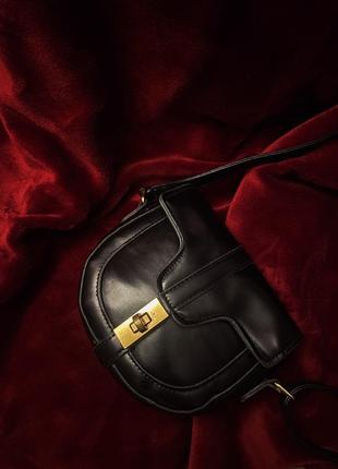 Сумка жіноча через плече, чорна сумка, міні-сумка, сумка крос-боді8 фото