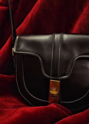 Сумка жіноча через плече, чорна сумка, міні-сумка, сумка крос-боді7 фото