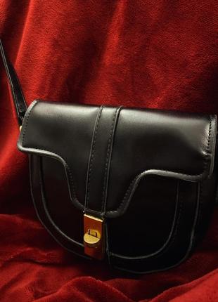 Сумка жіноча через плече, чорна сумка, міні-сумка, сумка крос-боді5 фото