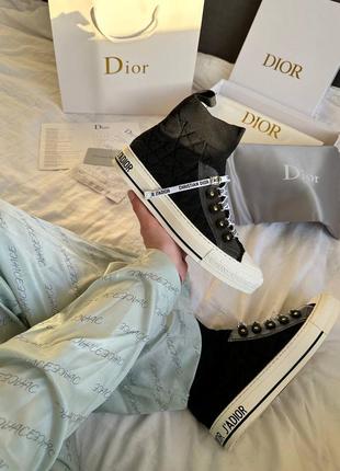 Кеди dior sneakers high black premium