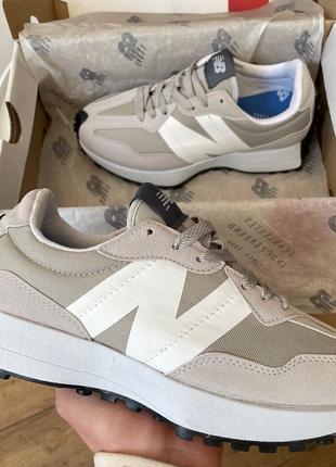 Женские кроссовки new balance 327 white grey