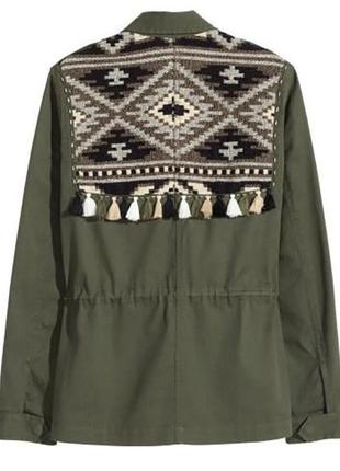 H&m куртка/піджак/вітровка в етно стилі