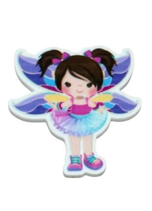 Серединка для бантиков серия- cute (с крыльями бабочки), пластик 4 см, арт 07884, 1 шт, ассорти