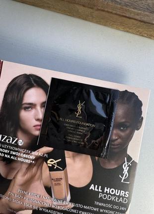 Yves saint laurent all hours foundation luminous matte тональна основа для обличчя з матовим ефектом, що надає шкірі сяйва