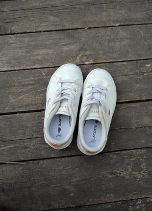 Білі кросівки, кеди lacoste4 фото