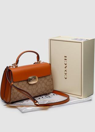 Coach eliza top handle in signature canvas ginger