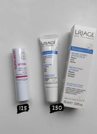 Бальзам для губ topicrem hydra / bioderma atoderm lip stick levres биодерма / бальзам для губ uriage bariederm cica