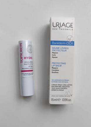 Бальзам для губ topicrem hydra / bioderma atoderm lip stick levres биодерма / бальзам для губ uriage bariederm cica2 фото