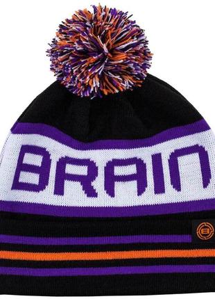 Шапка brain black/white/violet one size1 фото