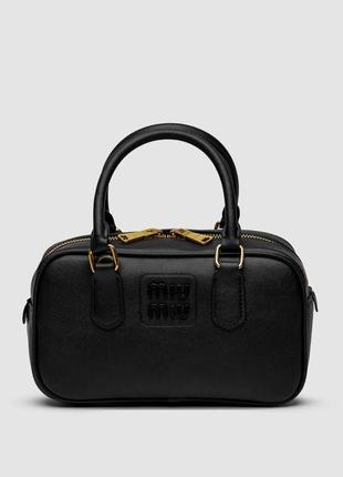 Miumiu arcadie leather bag black