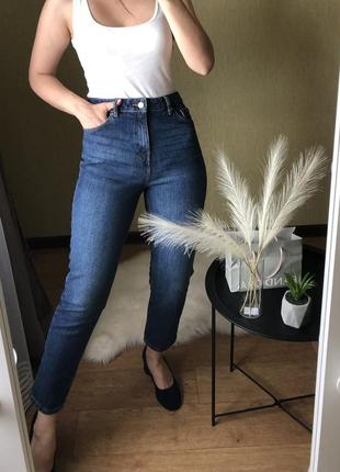 Идеальные качественные базовые джинсы высокая посадка плотные9 фото