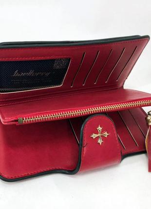 Клатч портмоне кошелек baellerry n2341, женский эксклюзивный кошелек, небольшой кошелек. цвет: красный2 фото
