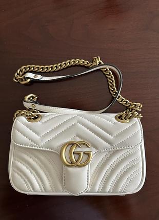 Сумка женская gucci гуччи белая