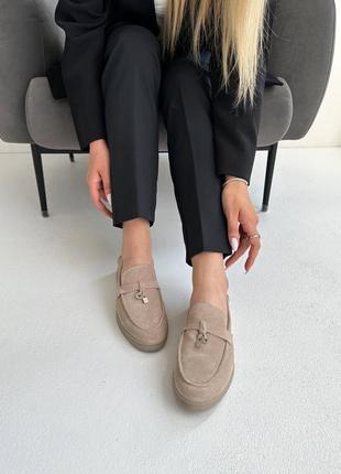 Лоферы замша