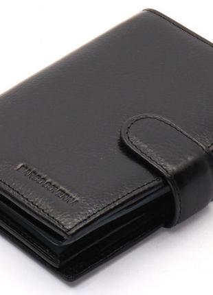 Черное мужское портмоне из натуральной кожи с отделением под автодокументы marco coverna mc-2090h-1