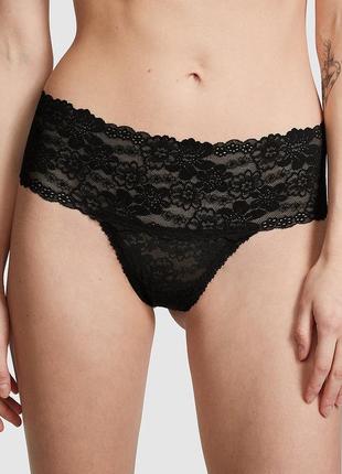 Мереживні трусики тонг victoria's secret pink