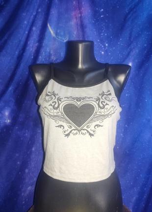 Готический топ с сердцем