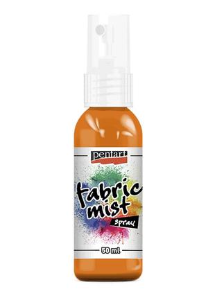 Краска спрей pentart fabric mist для тканей оранжевая (716) 50 мл1 фото