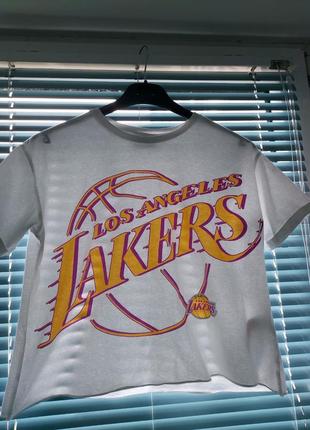 Женская футболка (топ) los angeles lakers (primark) over size