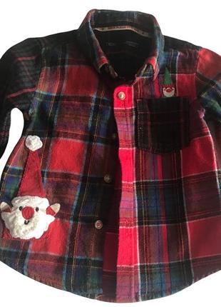 Сорочка у клітинку next 6-9 місяців