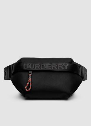 Бананка burberry men's sonny tonal-logo belt bag