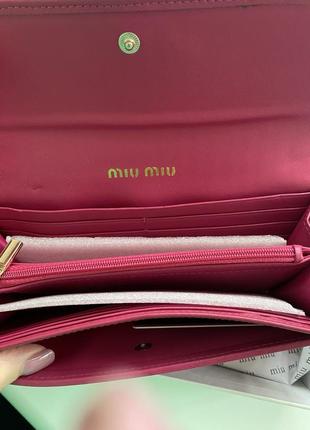 Шкірярий гаманець miu miu2 фото