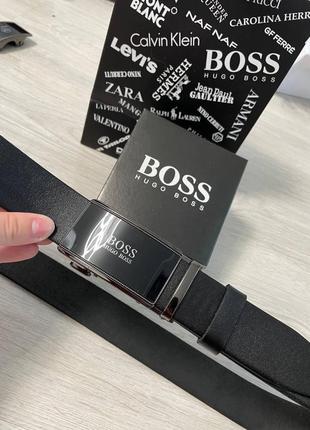 Ремінь пояс чоловічий автомат шкіряний шкіра в стилі boss / ремень пояс мужской автомат кожаный кожа в стиле boss