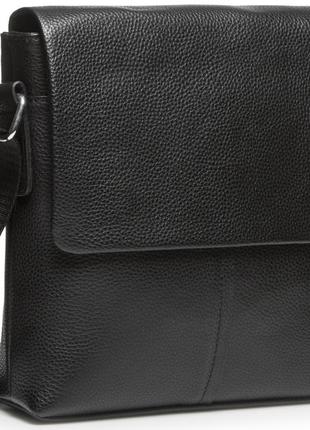 Черная мужская сумка через плечо из натуральной кожи tiding bag a25-3291a