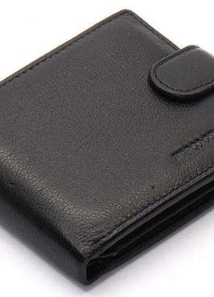Черное классическое портмоне из натуральной кожи marco coverna mc-2003-1