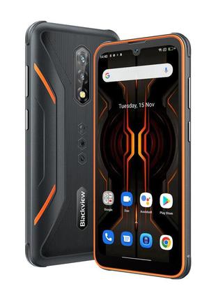 Захищений смартфон blackview bv5200 pro 4/64gb orange сенсорний телефон з гарною батареєю